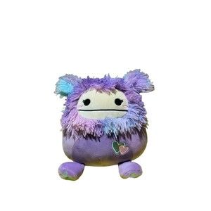Squishmallow Kellytoy Plush Limited Squad Eden The Purple Big Foot Yeti 8"